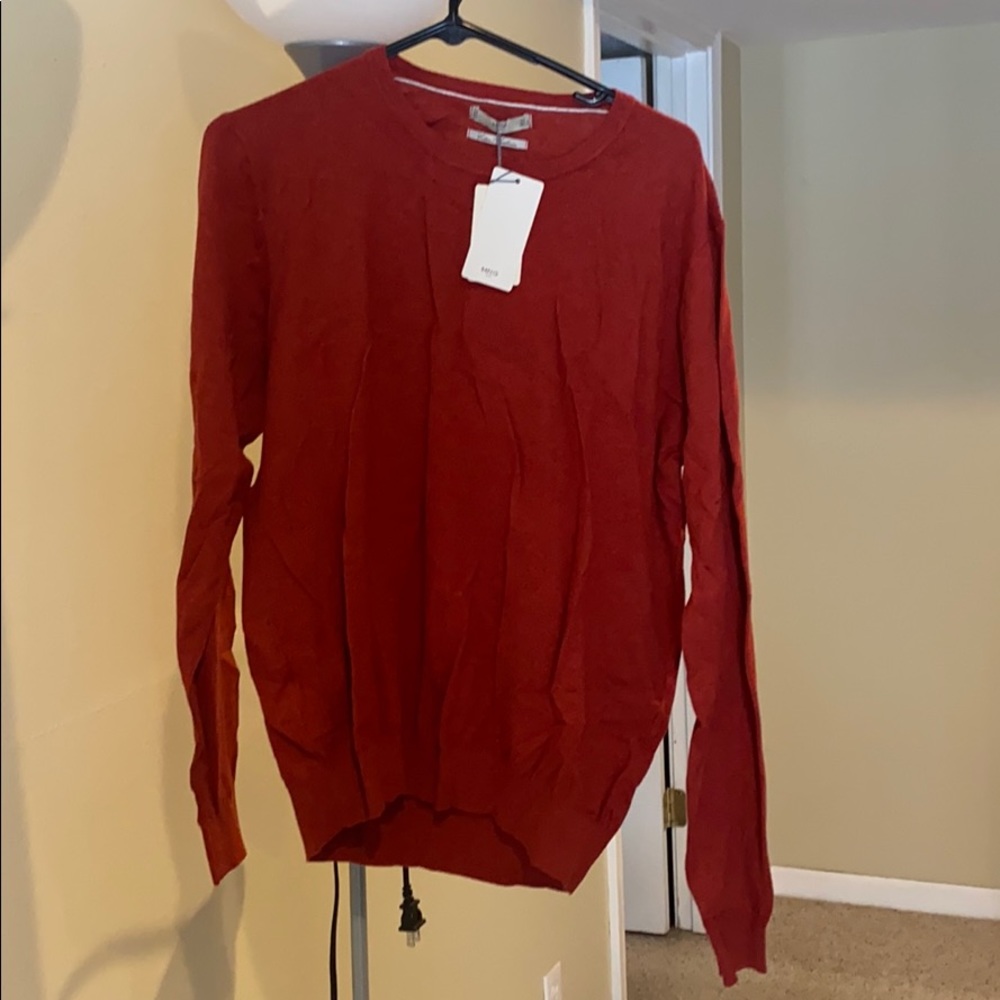 Red MNG MAN Cotton/Cashmere sweater. Never worn